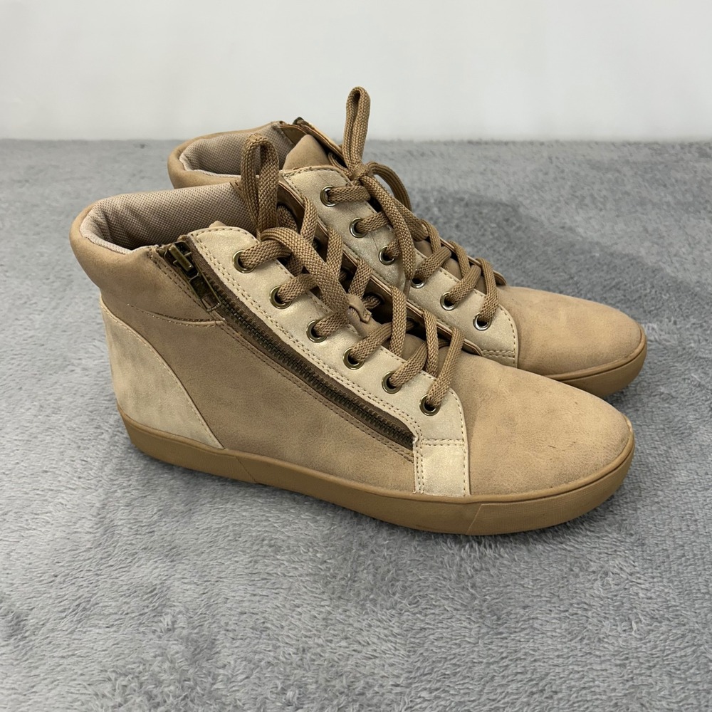 Naturalizer Providence Womens 8M Buff Gold Wedge High Top Sneakers‎ F1675S3252